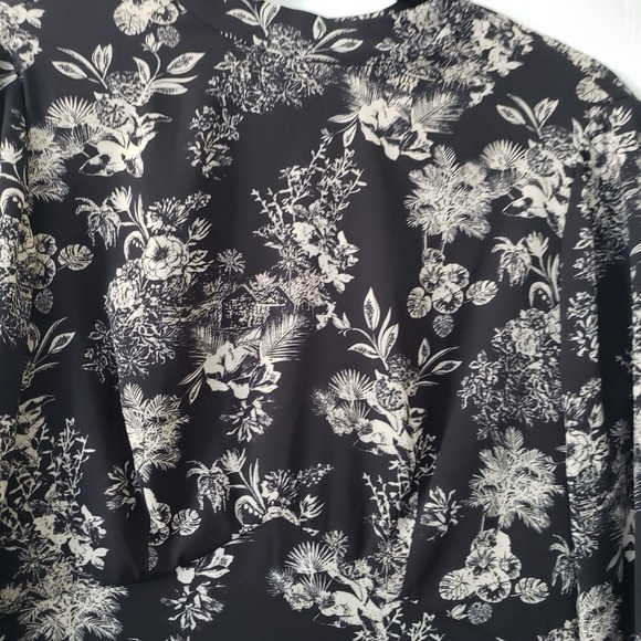 RW & Co Floral Printed Long Sleeve Midi Dress Sz 4 NWT - Picture 3 of 12